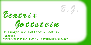 beatrix gottstein business card